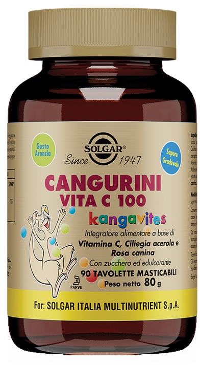 CANGURINI VITA C 100 90 TAVOLETTE MASTICABILI - Antica Farmacia Ferrari