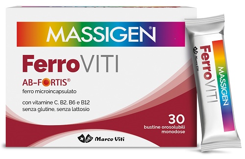 MASSIGEN FERROVITI 30 BUSTINE OROSOLUBILI - Oltrefarma