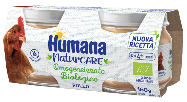 HUMANA OMOGENEIZZATO POLLO BIOLOGICO 2 PEZZI 80 G - Oltrefarma