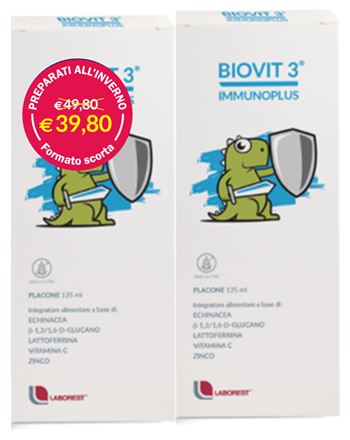 BIOVIT 3 IMMUNOPLUS MULTIPACK 125 ML X 2 - Oltrefarma