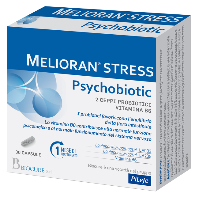 MELIORAN STRESS PSYCHOBIOTIC 30 CAPSULE - Oltrefarma