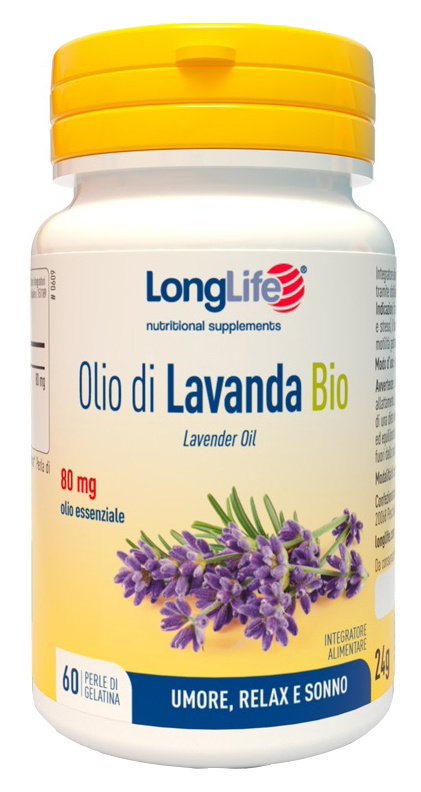 LONGLIFE OLIO DI LAVANDA BIO 60 PERLE DI GELATINA - Oltrefarma