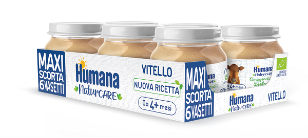 HUMANA OMOGENEIZZATO VITELLO BIO 6 VASETTI DA 80 G - Oltrefarma