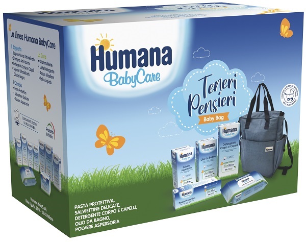 TENERI PENSIERI BABY BAG BABY CARE PASTA PROTETTIVA 100 ML + DETERGENTE CORPO E CAPELLI 300 ML + SALVIETTINE DELICATE 72 PEZZI + POLVERSE ASPERSORIA 150 G + OLIO DA BAGNO 200 ML - Oltrefarma