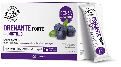 DR VITI DRENANTE FORTE MIRTILLO 28 STICK PACK SENZA ZUCCHERI - Oltrefarma