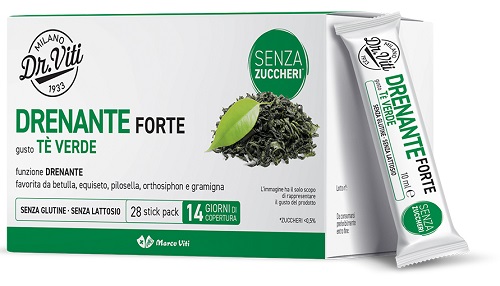 DR VITI DRENANTE FORTE TE VERDE 28 STICK PACK SENZA ZUCCHERI - Antica Farmacia Ferrari
