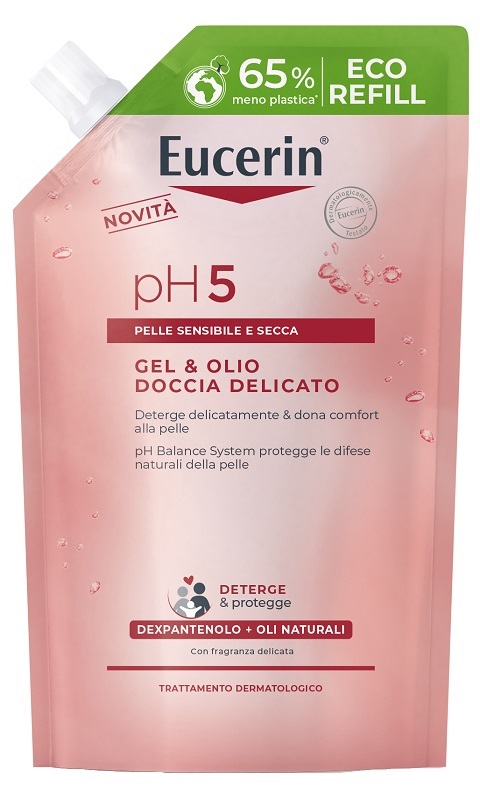 EUCERIN GEL & OLIO DOCCIA DELICATO 400 ML REFILL - Antica Farmacia Ferrari