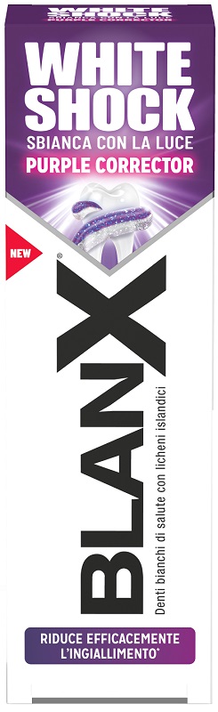 BLANX WHITE SHOCK PURPLE CORRECTOR DENTIFRICIO 75 ML - Oltrefarma