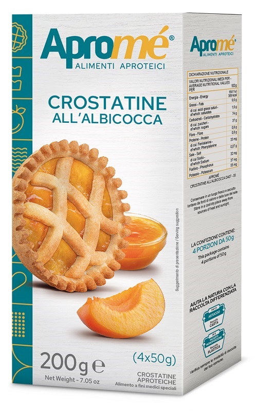 APROME' CROSTATINE ALBICOCCA 4 PEZZI DA 50 G - Antica Farmacia Ferrari