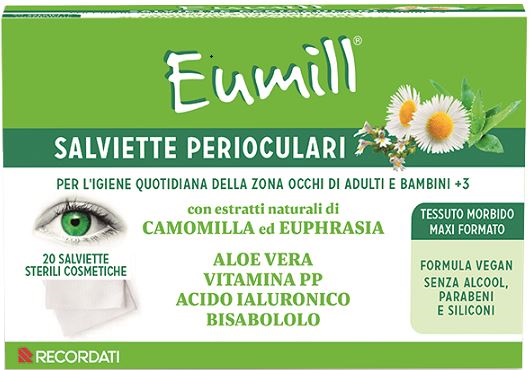 EUMILL SALVIETTE PERIOCULARI 20 PEZZI - Oltrefarma