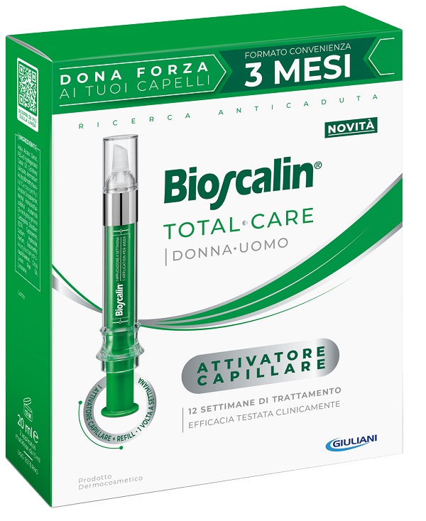 BIOSCALIN TOTAL CARE ATTIVATORE CAPILLARE 2 APPLICATORI MULTIDOSE X 10 ML - Antica Farmacia Ferrari