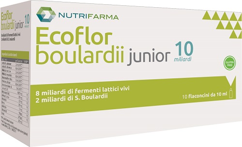 ECOFLOR BOULARDII JUNIOR 10 MILIARDI 10 FLACONCINI DA 10 ML - Oltrefarma