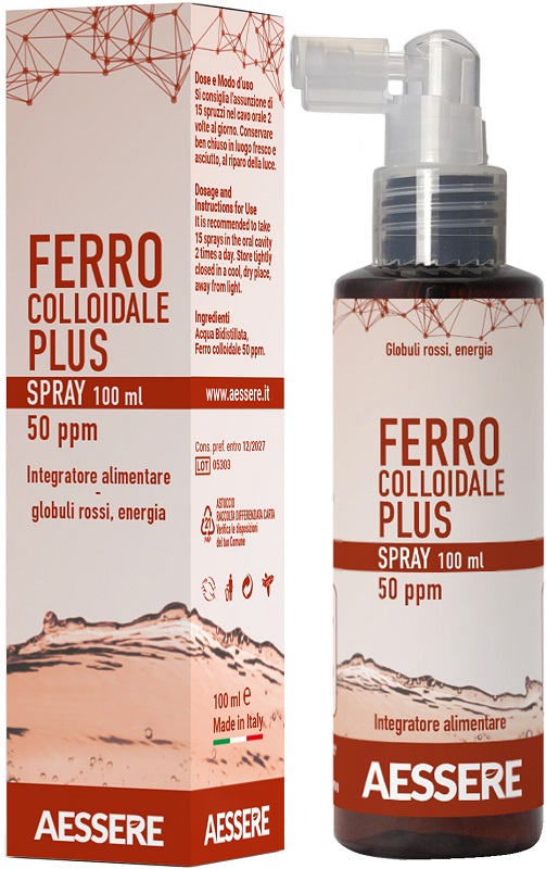 FERRO COLLOIDALE PLUS 50PPM SPRAY 100 ML - Antica Farmacia Ferrari
