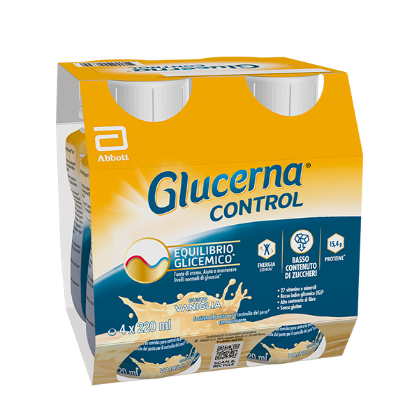 GLUCERNA CONTROL VANIGLIA 4X220 ML - Oltrefarma