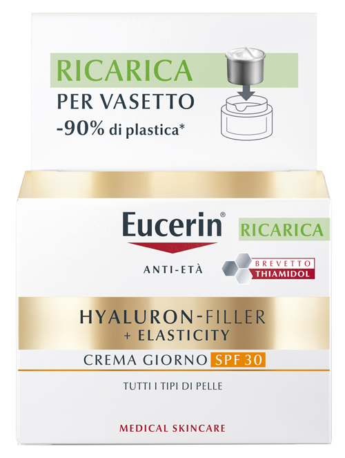 EUCERIN HYALURON-FILLER + ELASTICITY CREMA GIORNO SPF30 RICARICA 50 ML - Antica Farmacia Ferrari
