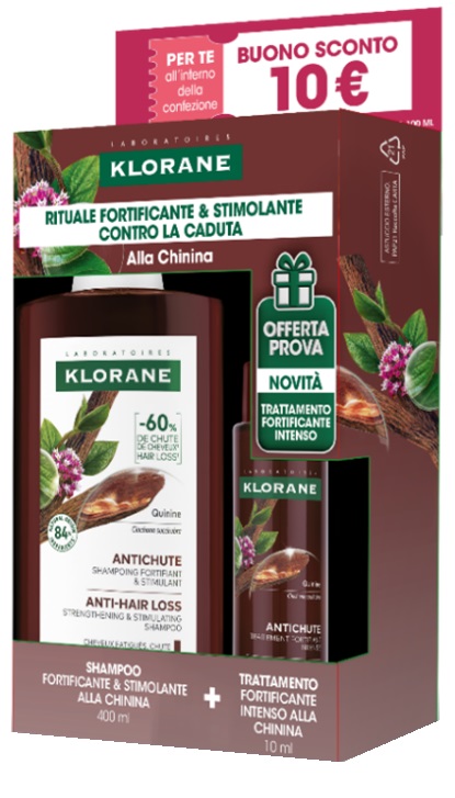 KLORANE RITUALE SHAMPOO CHININA 400 ML + SIERO 10 ML OMAGGIO + COUPON - Antica Farmacia Ferrari