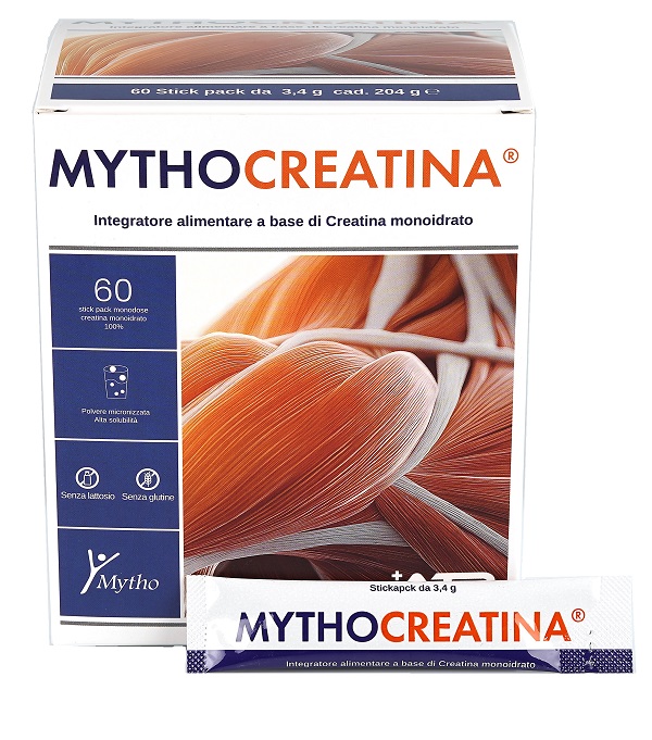 MYTHOCREATINA 60 STICK PACK SENZA GLUTINE SENZA LATTOSIO - Antica Farmacia Ferrari