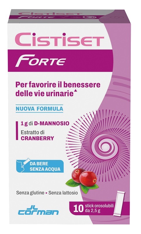 CISTISET FORTE 10 STICK OROSOLUBILI DA 2,5 G SENZA GLUTINE SENZA LATTOSIO - Oltrefarma