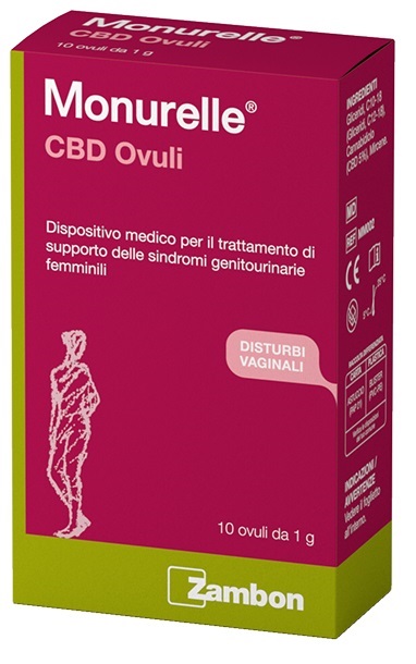 MONURELLE CBD 10 OVULI 1 G - Oltrefarma