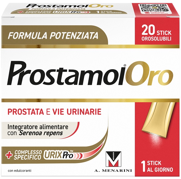 PROSTAMOL ORO 20 STICK OROSOLUBILI DA 1,6 G GUSTO FRUTTI ROSSI CON EDULCORANTI SENZA ZUCCHERI SENZA GLUTINE NATURALMENTE PRIVO DI LATTOSIO - Oltrefarma