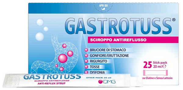 GASTROTUSS 25 STICK PACK DA 20 ML SCIROPPO ANTIREFLUSSO - Oltrefarma