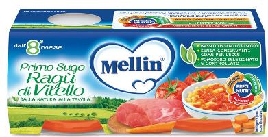 MELLIN PRIMOSUGO RAGU' DI VITELLO 2 VASETTI DA 80 G - Antica Farmacia Ferrari