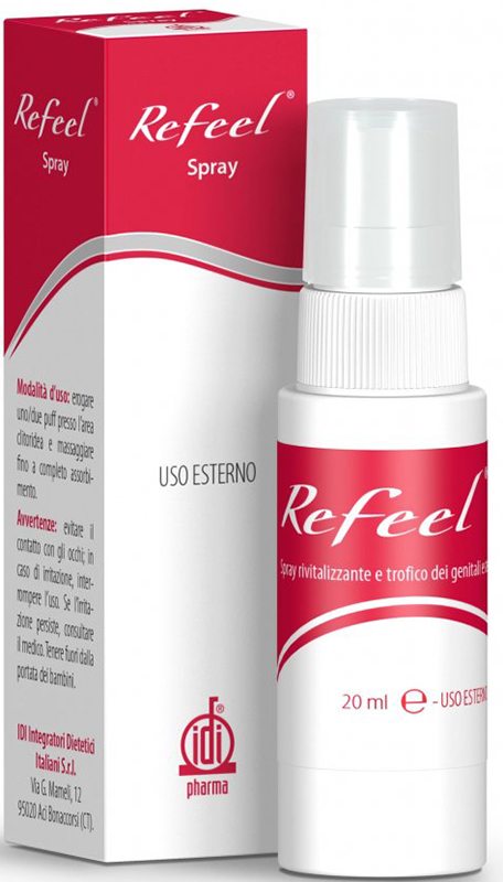 REFEEL SPRAY RIVITALIZZANTE E TROFICO DEI GENITALI ESTERNI FEMMINILI 20 ML - Antica Farmacia Ferrari