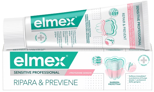 DENTIFRICIO ELMEX SENSITIVE RIPARA & PREVIENE 75 ML - Antica Farmacia Ferrari