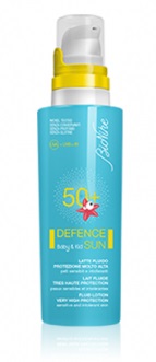 DEFENCE SUN 50+ BABY&KID LATTE FLUIDO PROTEZIONE MOLTO ALTA 125 ML - Antica Farmacia Ferrari