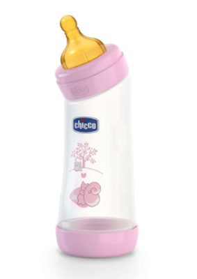 CHICCO BIBERON WELL BEING ANGOLATO IN POLIPROPILENE GIRL DA 250 ML NORMAL LATTICE - Antica Farmacia Ferrari