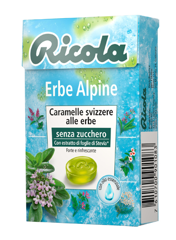 RICOLA ERBE ALPINE SENZA ZUCCHERO 50 G - Antica Farmacia Ferrari