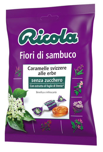 RICOLA FIORI DI SAMBUCO SENZA ZUCCHERO 70 G - Antica Farmacia Ferrari