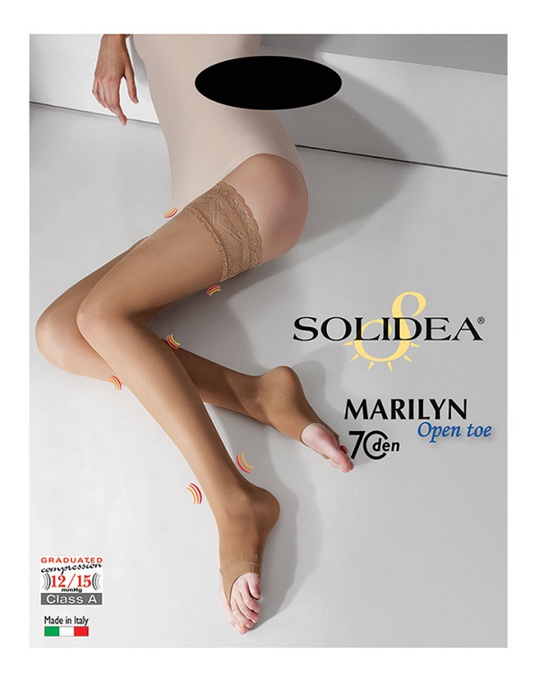 MARILYN 70 PUNTA APERTA CALZA AUTOREGGENTE NERO 1-S - Antica Farmacia Ferrari