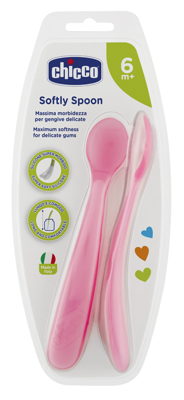 CHICCO CUCCHIAIO SILICONE FEMMINILE BI PACK 6M+ - Antica Farmacia Ferrari