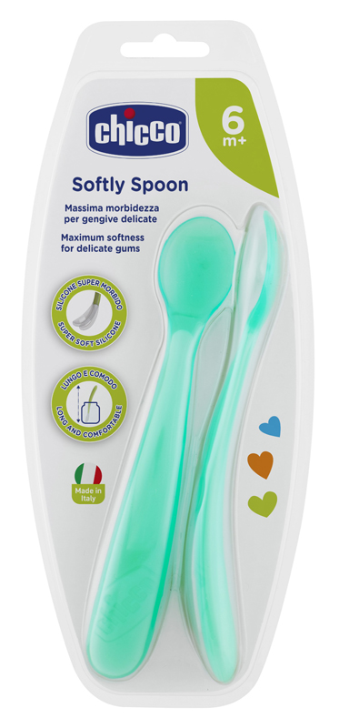 CHICCO CUCCHIAIO SILICONE MASCHILE BI PACK 6M+ - Antica Farmacia Ferrari