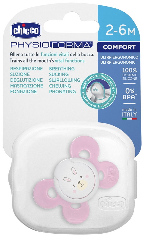 CHICCO SUCCHIETTO COMFORT GIRL IN SILICONE 0-6 MESI 1 PEZZO - Antica Farmacia Ferrari