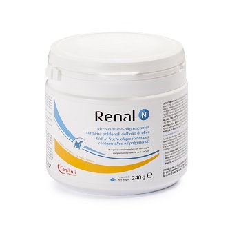 RENAL N MANGIME COMPLEMENTARE PER CANI E GATTI BARATTOLO 240 G - Antica Farmacia Ferrari