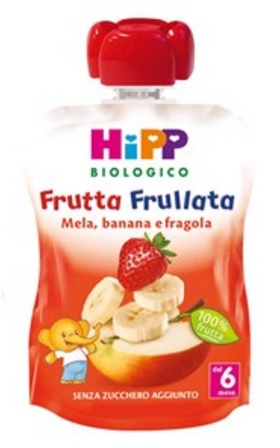 HIPP BIO FRUTTA FRULLATA MELA BANANA FRAGOLA 90 G - Antica Farmacia Ferrari