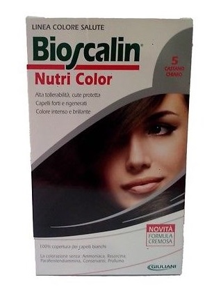 BIOSCALIN NUTRI COLOR 5 CASTANO CHIARO SINCROB 124 ML - Antica Farmacia Ferrari
