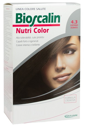 BIOSCALIN NUTRI COLOR 4,3 CASTANO DORATO SINCROB 124 ML - Antica Farmacia Ferrari