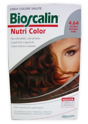 BIOSCALIN NUTRI COLOR 4,64 CASTANO MOGANO RAME 124 ML - Antica Farmacia Ferrari