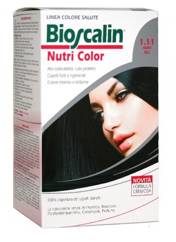 BIOSCALIN NUTRI COLOR 1,11 NERO BLU SINCROB 124 ML - Antica Farmacia Ferrari