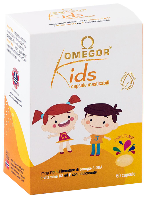 OMEGOR KIDS 60 CAPSULE MASTICABILI - Antica Farmacia Ferrari