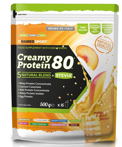 CREAMY PROTEIN MANGO PEACH 500 G - Antica Farmacia Ferrari