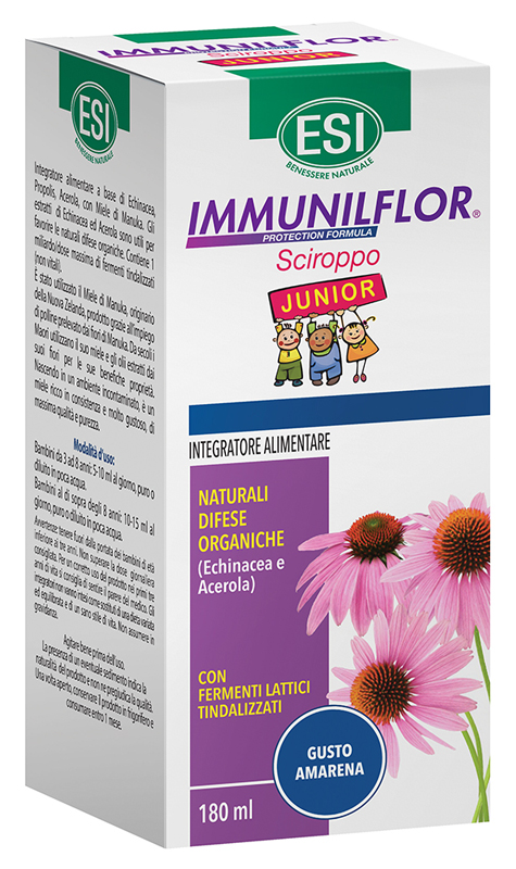 ESI IMMUNILFLOR SCIROPPO JUNIOR 180 ML - Antica Farmacia Ferrari
