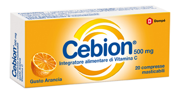 CEBION MASTICABILE ARANCIA VITAMINA C 500 MG 20 COMPRESSE - Antica Farmacia Ferrari