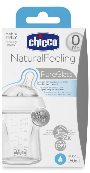 CHICCO BIBERON NATURALFEELING VETRO 0M+ 150 ML - Antica Farmacia Ferrari