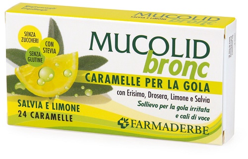 MUCOLID BRONC SALVIA & LIMONE 24 CARAMELLE - Antica Farmacia Ferrari