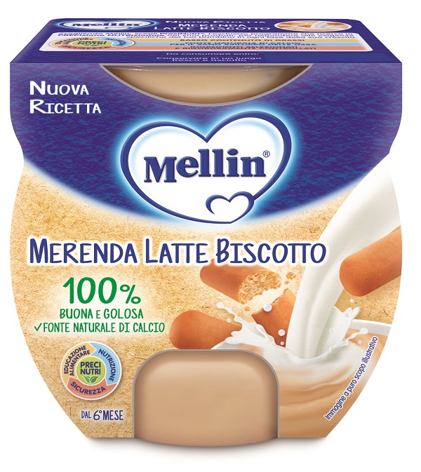 MELLIN MERENDA LATTE BISCOTTO 2 X 100 G - Antica Farmacia Ferrari