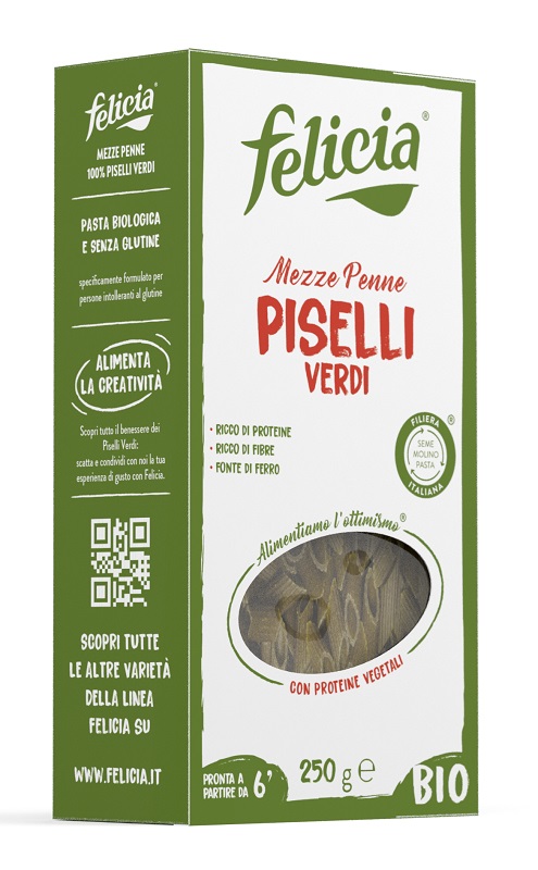 FELICIA BIO MEZZE PENNE PISELLI VERDI 250 G - Antica Farmacia Ferrari